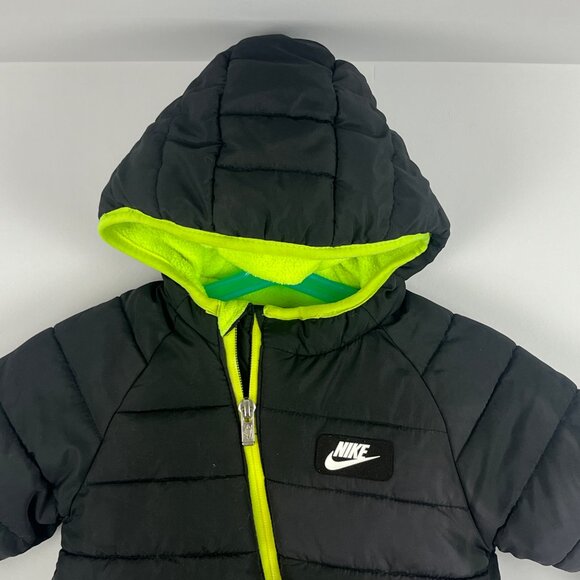 Nike Kids Unisex Baby Toddler Snowsuit Jumpsuit Size 3/6M Black Long Sleeve Zip - Picture 2 of 9